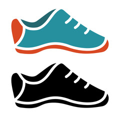 shoe icon, simple flat style, vector illustration, symbol, design logo template pictogram, for ui or ux isolated on white for mobile app, editable