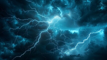 danger lightning in the clouds, stormy cloud in the dark