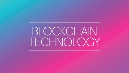 Blockchain technology. Decentralization. Vector illustration for decentralized finance, business, cryptocurrency, digital global trade, payment, exchange. Gradient background