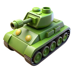 Toy tank green army vehicle military model isolated isolated png background