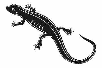 newt sihouette black vector 