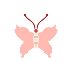 butterfly icon, simple flat style, illustration, logo sign symbol pictogram template, for ui or ux isolated on white for mobile app, editable