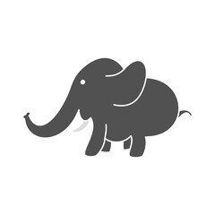 elephant icon, simple flat style, vector illustration, symbol, design logo template pictogram, for ui or ux isolated on white for mobile app, editable