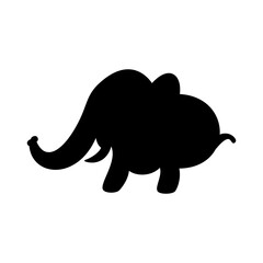 elephant icon, simple flat style, vector illustration, symbol, design logo template pictogram, for ui or ux isolated on white for mobile app, editable
