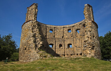 Ruin of windmill in Pricovy,Pribram District,Central Bohemian Region,Czech republic,bohemia,Europe
