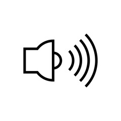 speaker icon, simple flat style, vector illustration, symbol, design logo template pictogram, for ui or ux isolated on white for mobile app, editable