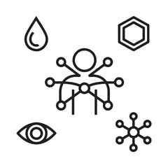 Abstract Symbol and Vector Icon Set for Network and Technology Design