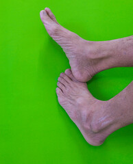 Body parts, feet of elderly people