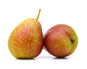 Fresh pears isolated on white background