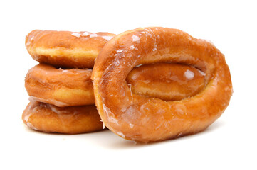 Sugary donut isolated on a white background