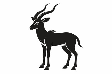 markhor sihouette black vector 