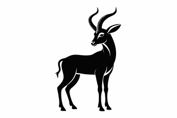 markhor sihouette black vector 