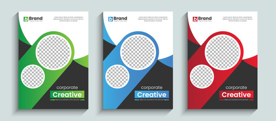 Creative corporate business brochure or book cover design template in A4 size. Template design for brochure, book cover, annual report, catalog, flyer or booklet, poster, Leaflet, magazine layout.