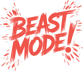 Beast Mode Motivational Graphic Design for Fitness  Wellness