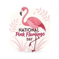 Fototapeta premium national pink flamingo day