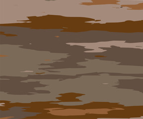 Abstract wood texture, Camouflage grunge background. Different shades of brown. Vector illustration