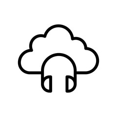 cloud computing icon isolated on transparent background
