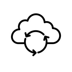 cloud computing icon isolated on transparent background