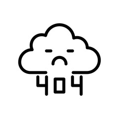 cloud computing icon isolated on transparent background