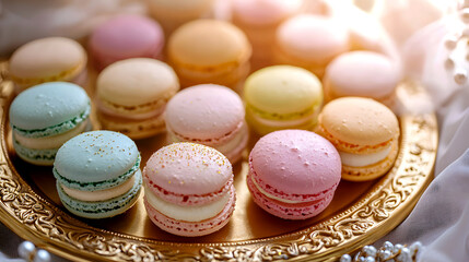 Obraz premium Luxury Pastel Macaron Selection