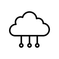 cloud computing icon isolated on transparent background