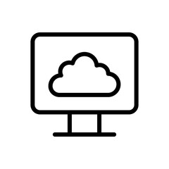 cloud computing icon isolated on transparent background