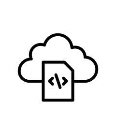 cloud computing icon isolated on transparent background
