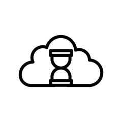 cloud computing icon isolated on transparent background