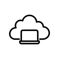 cloud computing icon isolated on transparent background