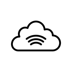 cloud computing icon isolated on transparent background