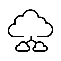 cloud computing icon isolated on transparent background