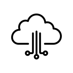 cloud computing icon isolated on transparent background