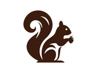 silhouette of a woodland squirrel. Perfect for forest-themed artwork, educational materials, or pet product designs.
