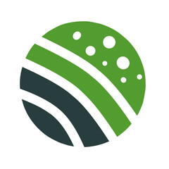Agriculture logo design. Set of icon. Agronomy logo with plants on a fields on white background. Vector illustration.