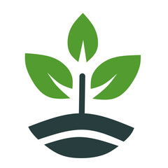 Agriculture logo design. Set of icon. Agronomy logo with plants on a fields on white background. Vector illustration.
