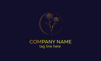 Handdrawn Rose and Garden logo