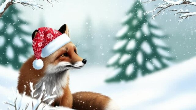 Niedlicher Fuchs im Schnee