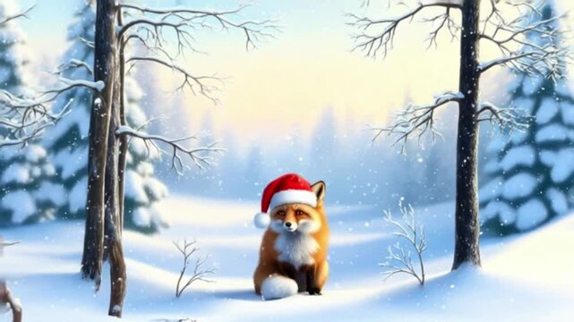 Niedlicher Fuchs im Schnee