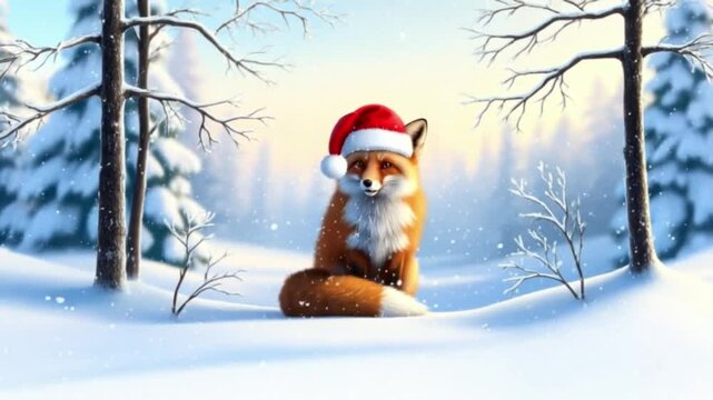 Niedlicher Fuchs im Schnee