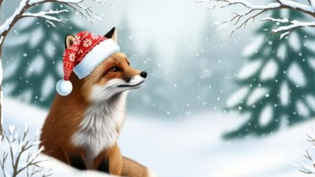 Niedlicher Fuchs im Schnee