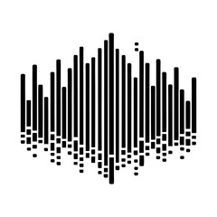 Sound wave equalizer illustration vector design for music audio frequency graphic visual waveform