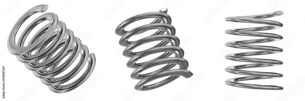 Poster 3d chrome metallic abstract shape objects, 3d rendering steel gradient shape design element, futuris