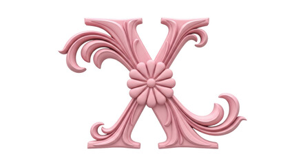 Isolated Ornamental Letter X