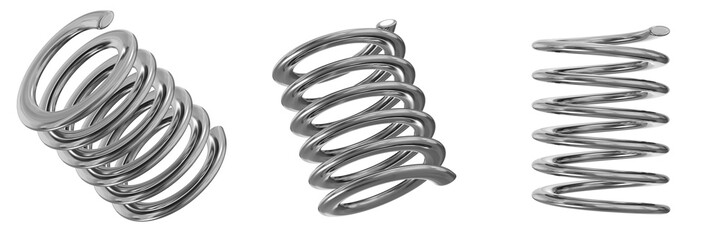 3D Chrome Metallic Abstract Shape Objects, 3d rendering steel gradient shape design element, futuristic, shiny design