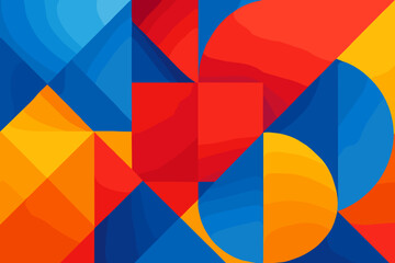 Vibrant Geometric Abstract Art Colorful Shapes and Forms