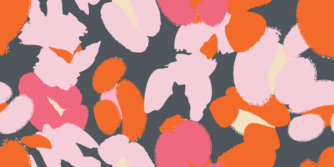 Abstract floral seamless pattern with different flowers. Vector background, design, print, textile, wrapping paper