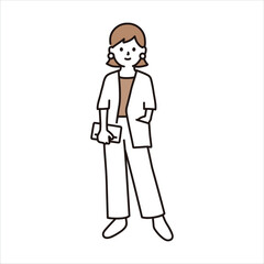 Fototapeta premium People Vector Illustration – Boys and Girls in Various Professions and Occupations like doctor, engineer, chef, teacher, firefighter, police officer, scientist, artist, pilot, and more. 