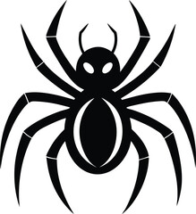 Creepy Spider Icon for Halloween or Nature Themes