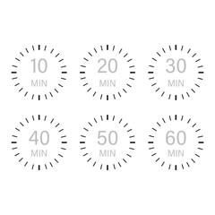 Timer Chronometer Set Vector Design.