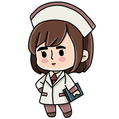 Nurse character cartoon 